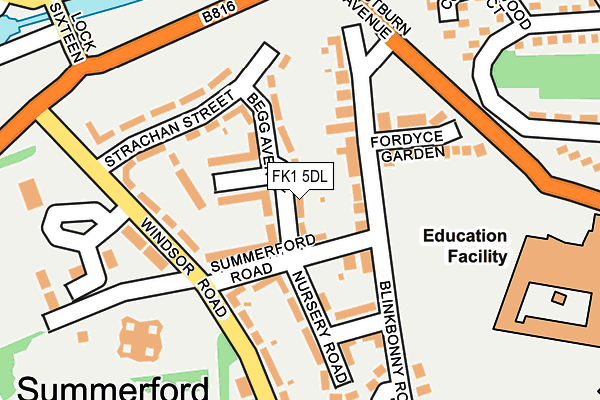 FK1 5DL map - OS OpenMap – Local (Ordnance Survey)