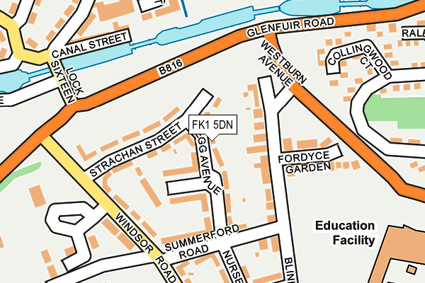 FK1 5DN map - OS OpenMap – Local (Ordnance Survey)