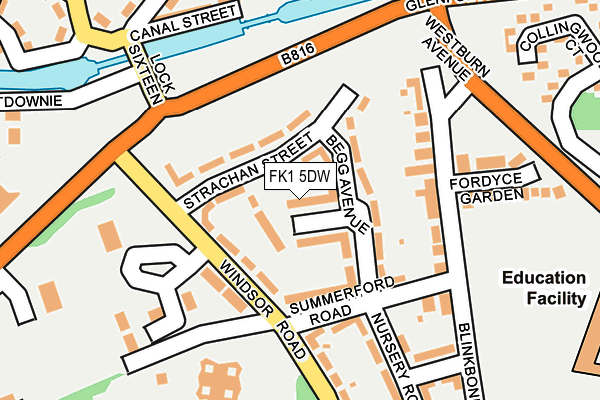 FK1 5DW map - OS OpenMap – Local (Ordnance Survey)