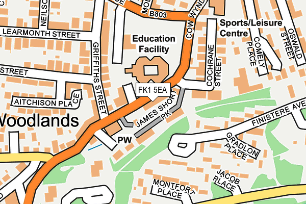 FK1 5EA map - OS OpenMap – Local (Ordnance Survey)