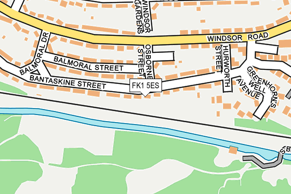 FK1 5ES map - OS OpenMap – Local (Ordnance Survey)