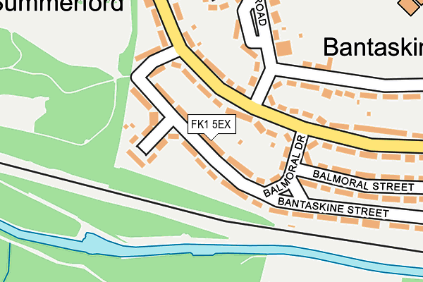 FK1 5EX map - OS OpenMap – Local (Ordnance Survey)