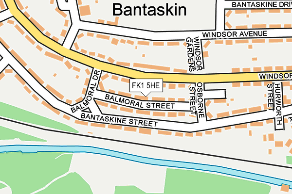 FK1 5HE map - OS OpenMap – Local (Ordnance Survey)