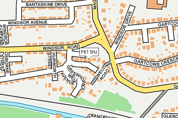 FK1 5HJ map - OS OpenMap – Local (Ordnance Survey)