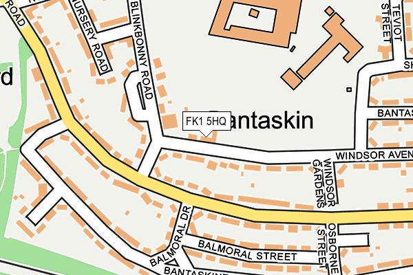 FK1 5HQ map - OS OpenMap – Local (Ordnance Survey)