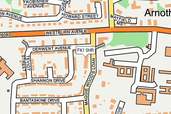 FK1 5HR map - OS OpenMap – Local (Ordnance Survey)