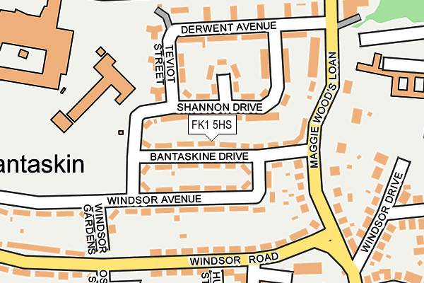 FK1 5HS map - OS OpenMap – Local (Ordnance Survey)