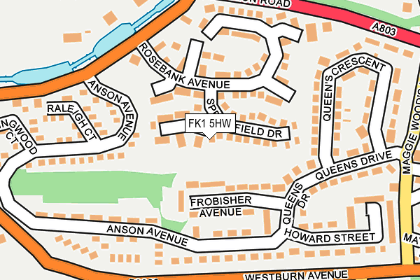 FK1 5HW map - OS OpenMap – Local (Ordnance Survey)