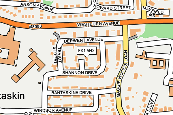 FK1 5HX map - OS OpenMap – Local (Ordnance Survey)