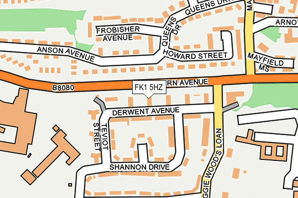 FK1 5HZ map - OS OpenMap – Local (Ordnance Survey)