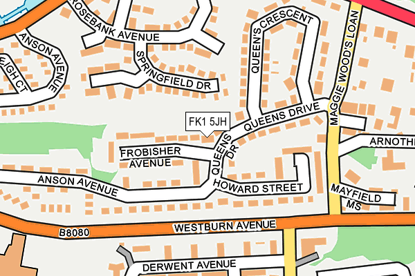 FK1 5JH map - OS OpenMap – Local (Ordnance Survey)