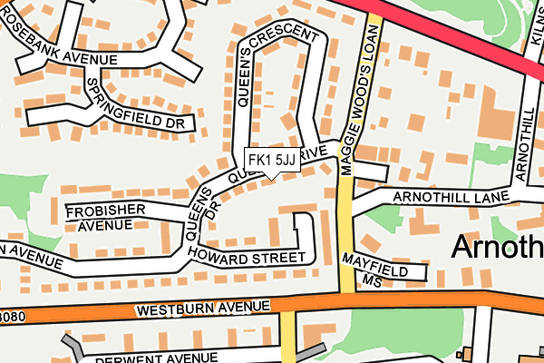 FK1 5JJ map - OS OpenMap – Local (Ordnance Survey)