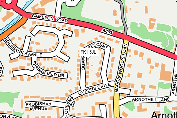 FK1 5JL map - OS OpenMap – Local (Ordnance Survey)