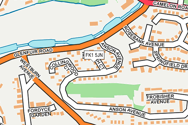 FK1 5JN map - OS OpenMap – Local (Ordnance Survey)