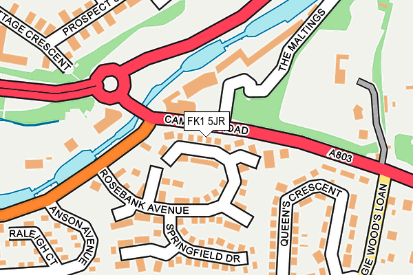 FK1 5JR map - OS OpenMap – Local (Ordnance Survey)