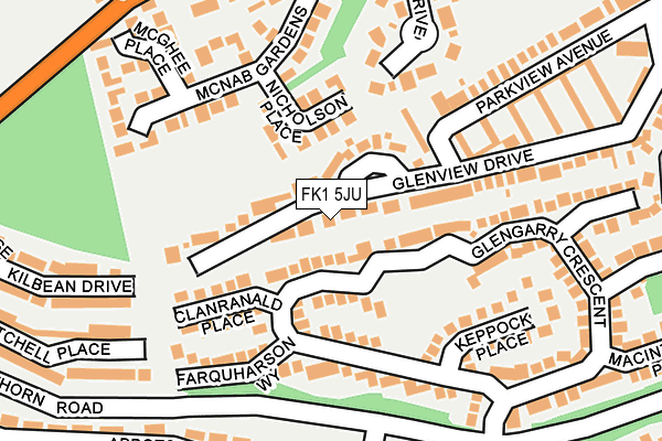 FK1 5JU map - OS OpenMap – Local (Ordnance Survey)