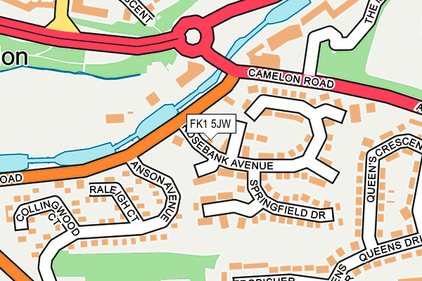 FK1 5JW map - OS OpenMap – Local (Ordnance Survey)