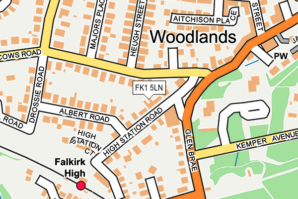 FK1 5LN map - OS OpenMap – Local (Ordnance Survey)