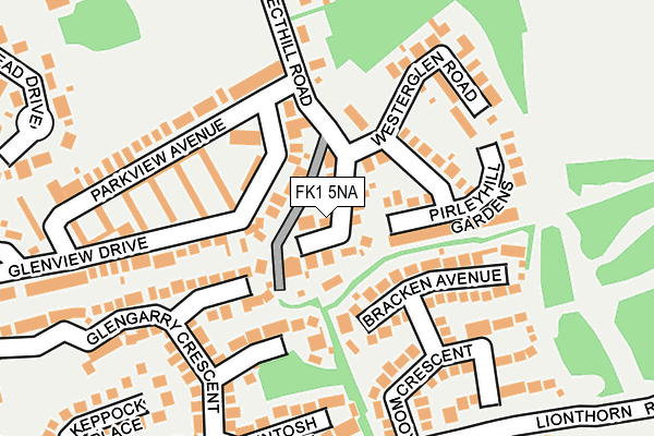 FK1 5NA map - OS OpenMap – Local (Ordnance Survey)