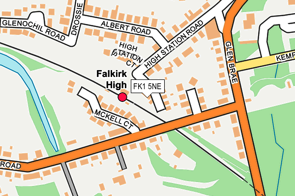 FK1 5NE map - OS OpenMap – Local (Ordnance Survey)