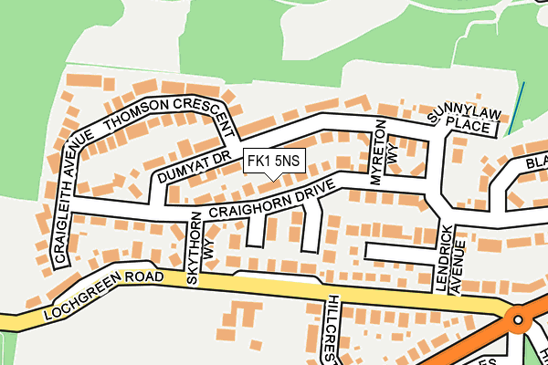 FK1 5NS map - OS OpenMap – Local (Ordnance Survey)