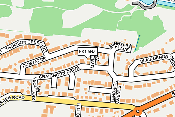 FK1 5NZ map - OS OpenMap – Local (Ordnance Survey)