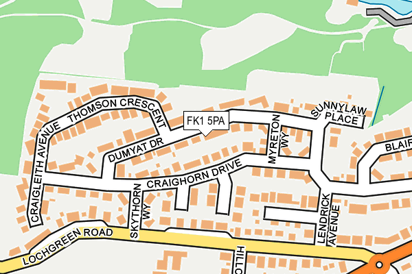 FK1 5PA map - OS OpenMap – Local (Ordnance Survey)