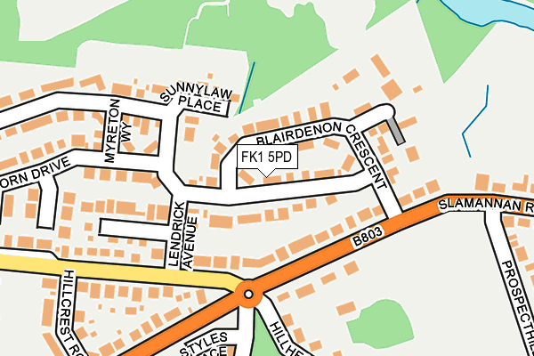 FK1 5PD map - OS OpenMap – Local (Ordnance Survey)