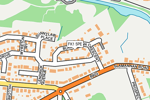 FK1 5PE map - OS OpenMap – Local (Ordnance Survey)