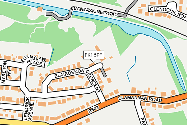 FK1 5PF map - OS OpenMap – Local (Ordnance Survey)