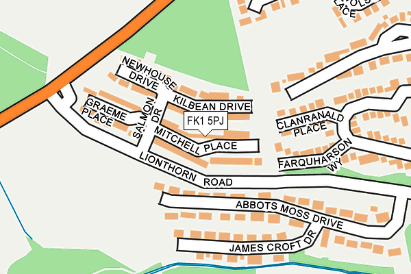 FK1 5PJ map - OS OpenMap – Local (Ordnance Survey)