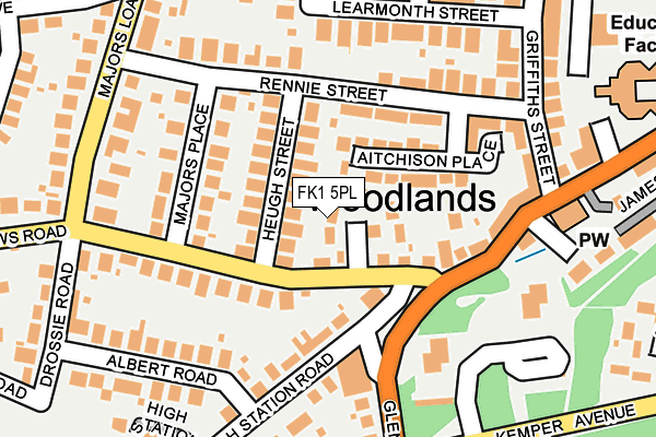 FK1 5PL map - OS OpenMap – Local (Ordnance Survey)