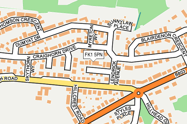 FK1 5PN map - OS OpenMap – Local (Ordnance Survey)