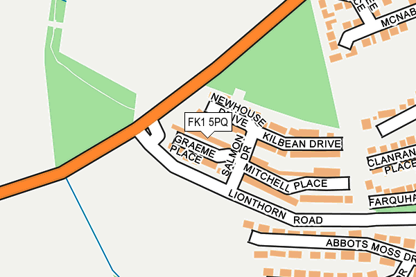 FK1 5PQ map - OS OpenMap – Local (Ordnance Survey)