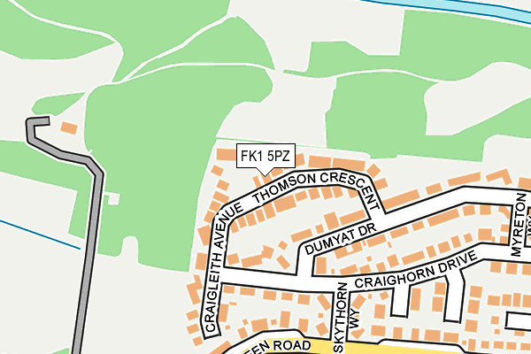 FK1 5PZ map - OS OpenMap – Local (Ordnance Survey)