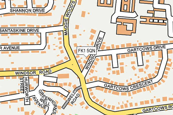 FK1 5QN map - OS OpenMap – Local (Ordnance Survey)