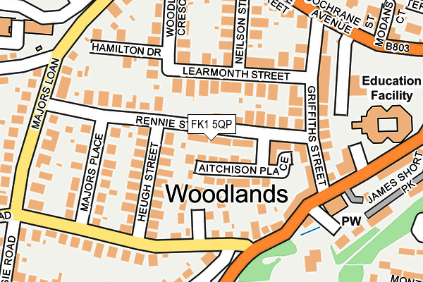 FK1 5QP map - OS OpenMap – Local (Ordnance Survey)