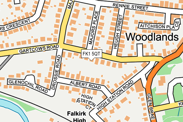 FK1 5QT map - OS OpenMap – Local (Ordnance Survey)