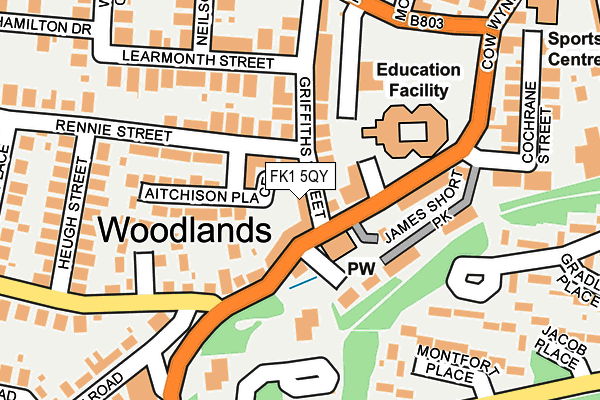 FK1 5QY map - OS OpenMap – Local (Ordnance Survey)