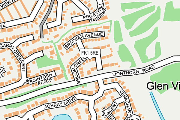 FK1 5RE map - OS OpenMap – Local (Ordnance Survey)