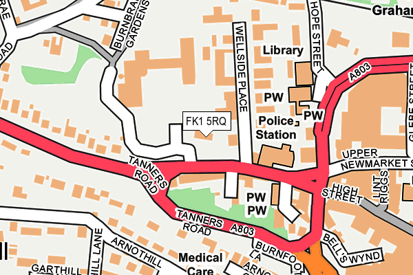 FK1 5RQ map - OS OpenMap – Local (Ordnance Survey)