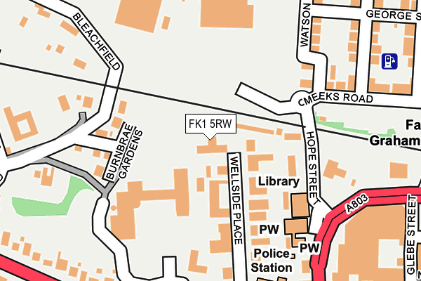 FK1 5RW map - OS OpenMap – Local (Ordnance Survey)
