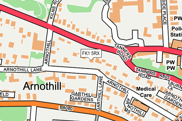 FK1 5RX map - OS OpenMap – Local (Ordnance Survey)