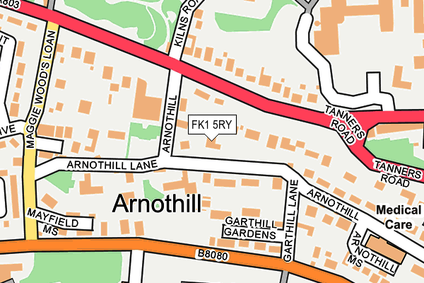 FK1 5RY map - OS OpenMap – Local (Ordnance Survey)