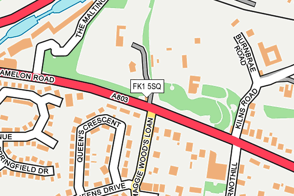 FK1 5SQ map - OS OpenMap – Local (Ordnance Survey)