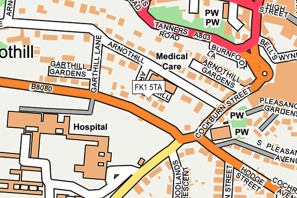 FK1 5TA map - OS OpenMap – Local (Ordnance Survey)