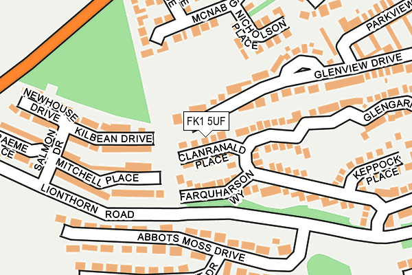 FK1 5UF map - OS OpenMap – Local (Ordnance Survey)
