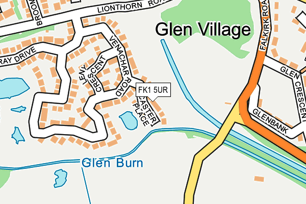 FK1 5UR map - OS OpenMap – Local (Ordnance Survey)