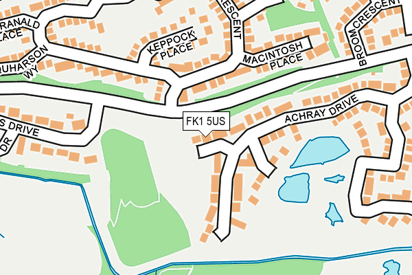 FK1 5US map - OS OpenMap – Local (Ordnance Survey)