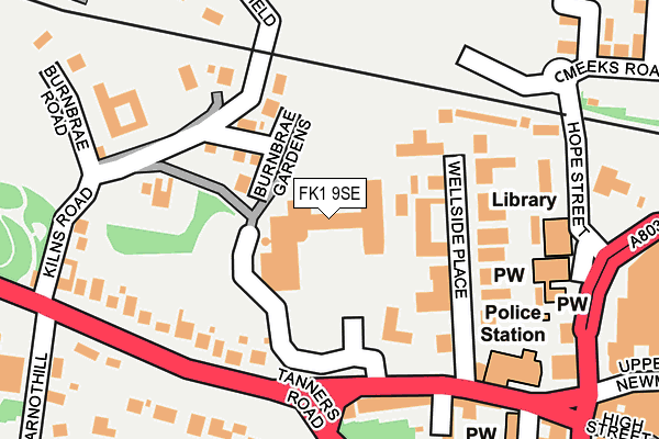 FK1 9SE map - OS OpenMap – Local (Ordnance Survey)